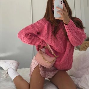 Princess Polly Pink Cable Knit Sweater